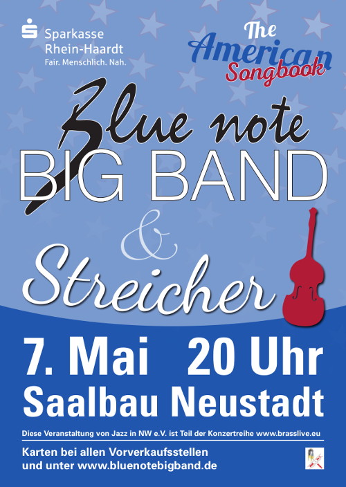 Plakat Blue note Big Band mit Streichern