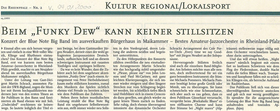 Pressekritik Neujahrskonzert 2000